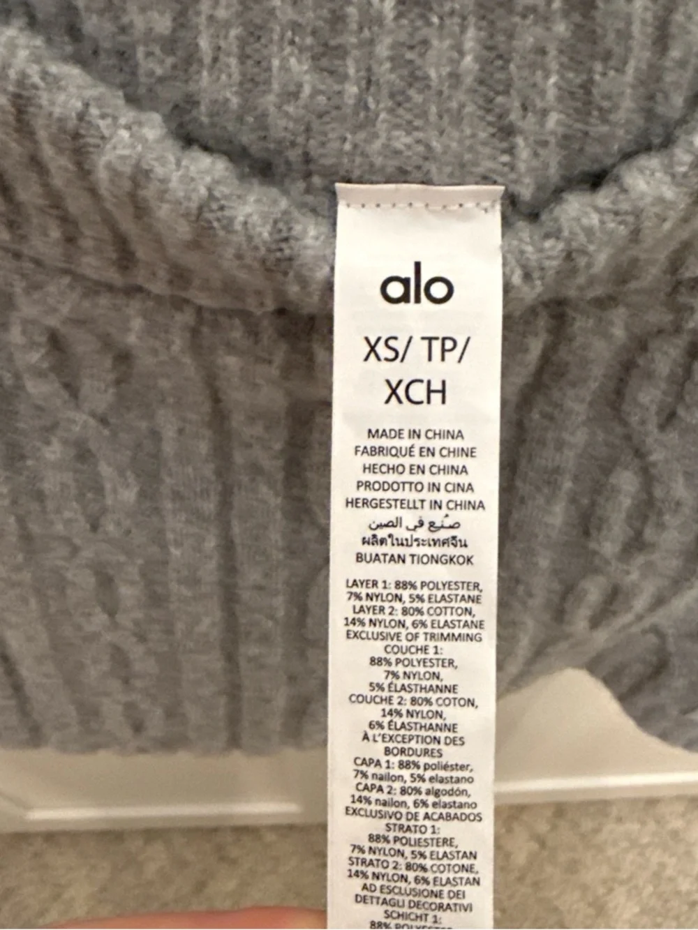 ALO Yoga Cable Knit Winter Bliss Mini Skirt